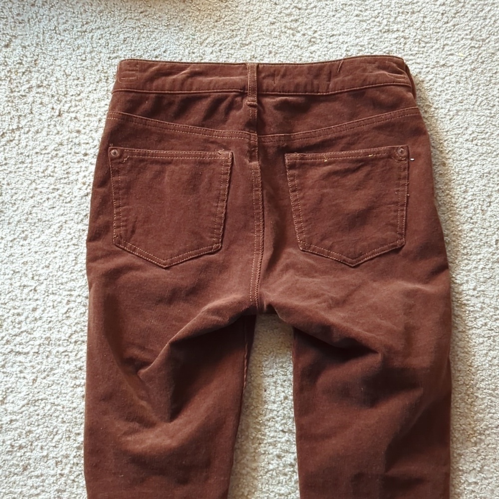 Pilcro & The Letterpress Anthropologie Brown Corduroy Skinny Jeans Size 26 - Picture 7 of 8